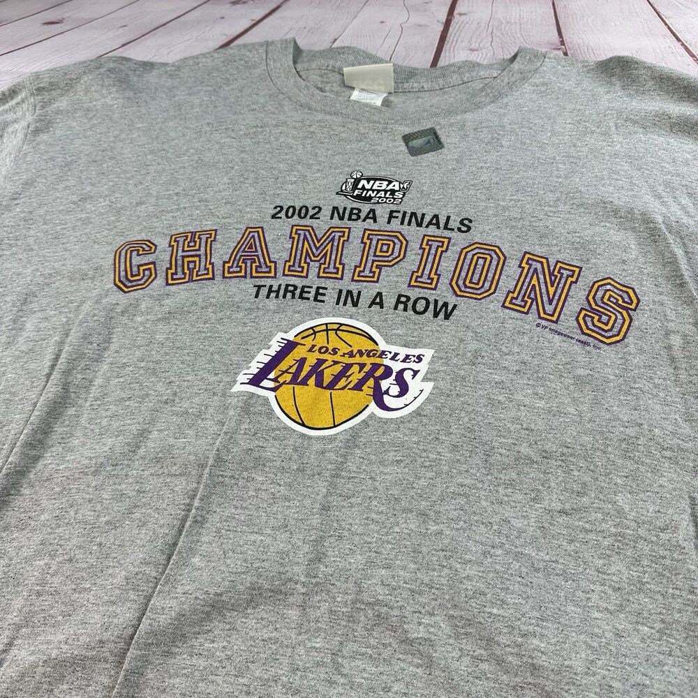 Los Angeles Lakers 2002 2XL NBA Finals Champions T-Shirt Mens - Lee Sport New